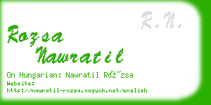 rozsa nawratil business card